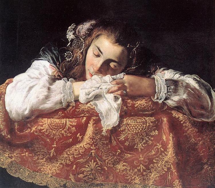 FETI, Domenico Sleeping Girl dh oil painting picture